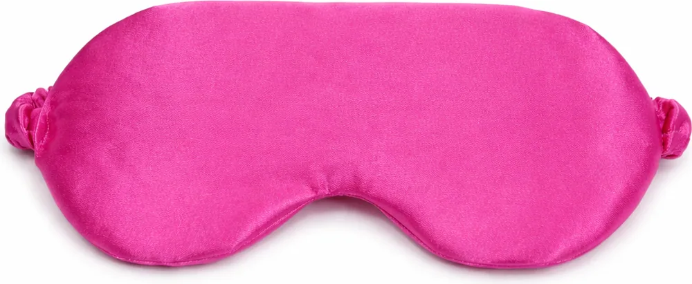 Pembe saten uyku bandı, önden görünüm